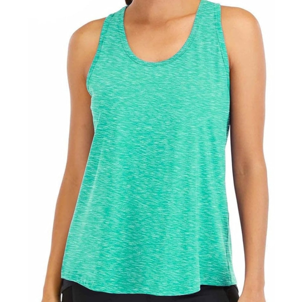 Women's Green Sleeveless Active Top